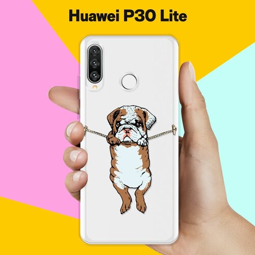 Силиконовый чехол Бульдог на Huawei P30 Lite