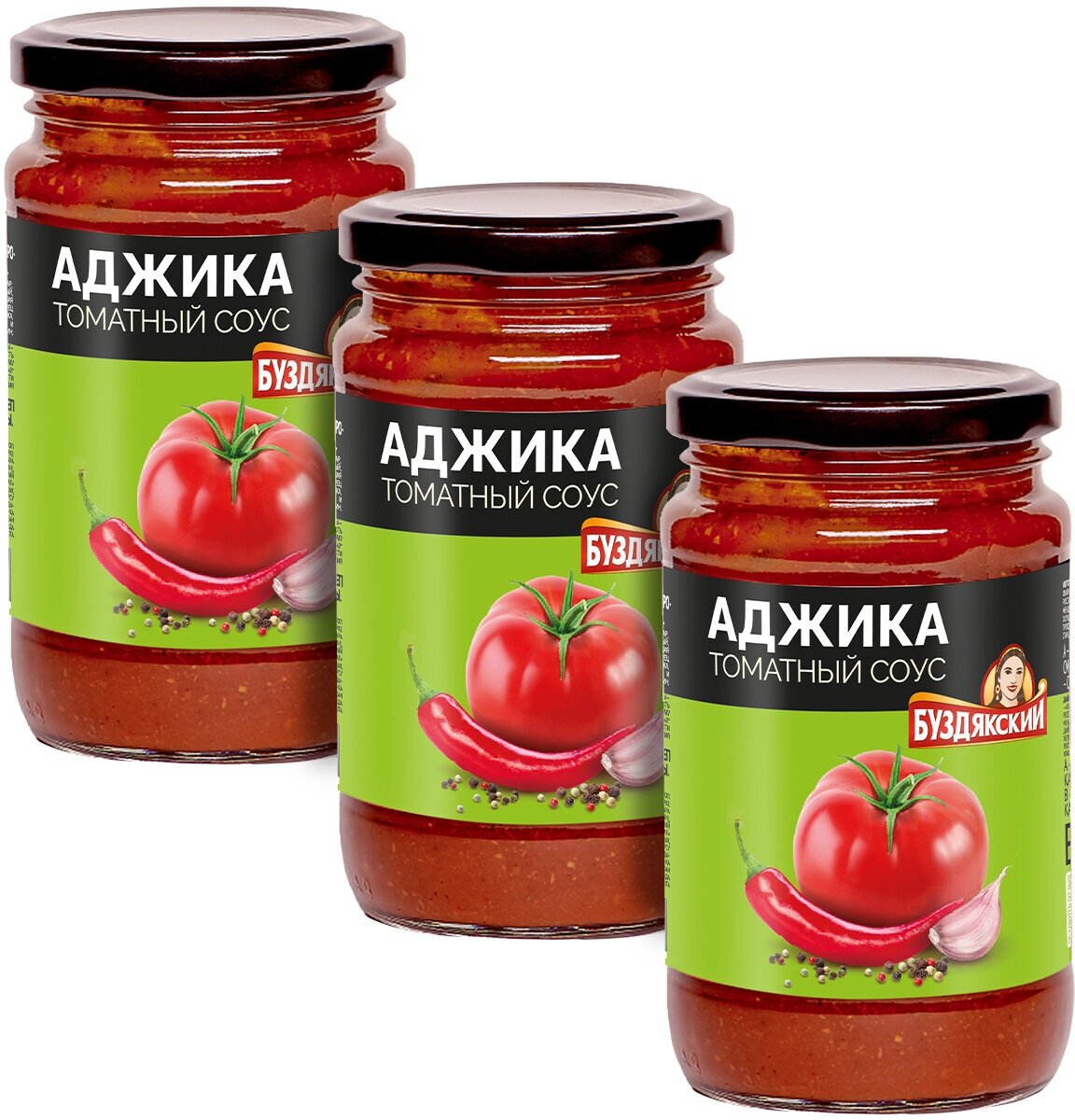 Соус томатный Буздякский Аджика кавказская, 350г х 3шт