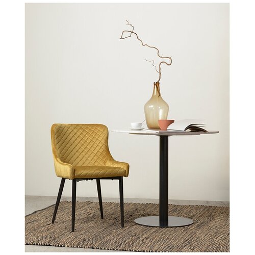 фото Стул berg, calvin, 61,5х53х82 см, велюр, желтый