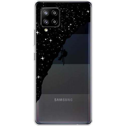 Силиконовый чехол на Samsung Galaxy A42 / Самсунг Галакси А42 Скалолаз в космосе, прозрачный силиконовый чехол на samsung galaxy s7 самсунг галакси с 7 скалолаз в космосе прозрачный