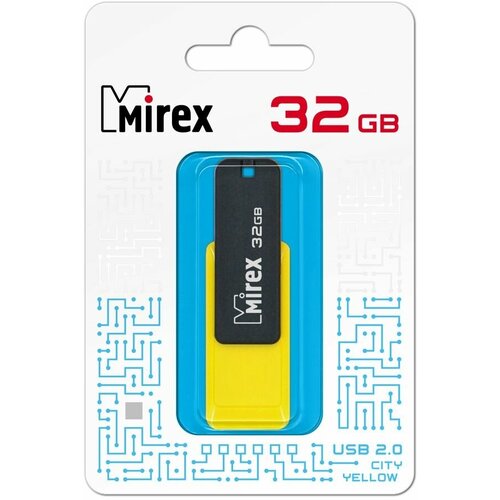 Флешка USB Flash Drive MIREX CITY YELLOW 32GB