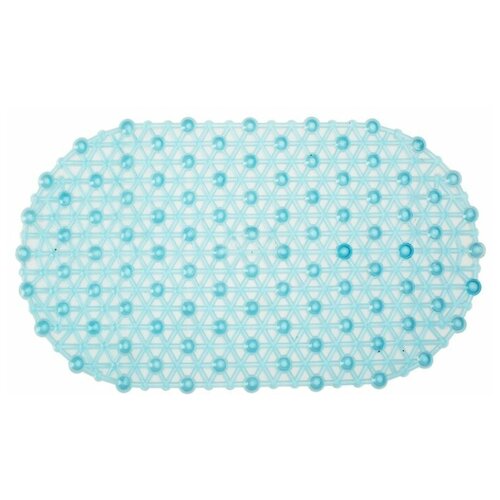фото Коврик fora паутинка, 66х37см голубой