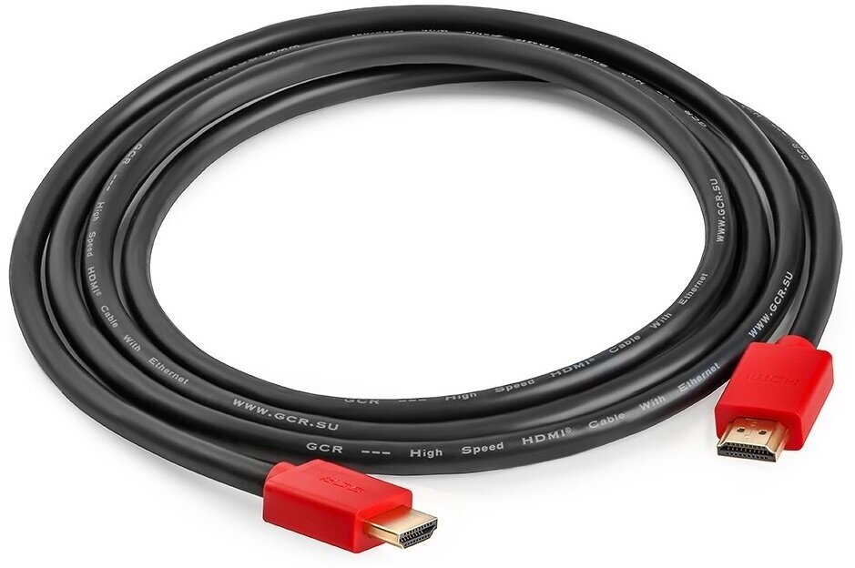 Кабель GCR HDMI - HDMI (GCR-HM401), 0.3 м, красный - фотография № 4
