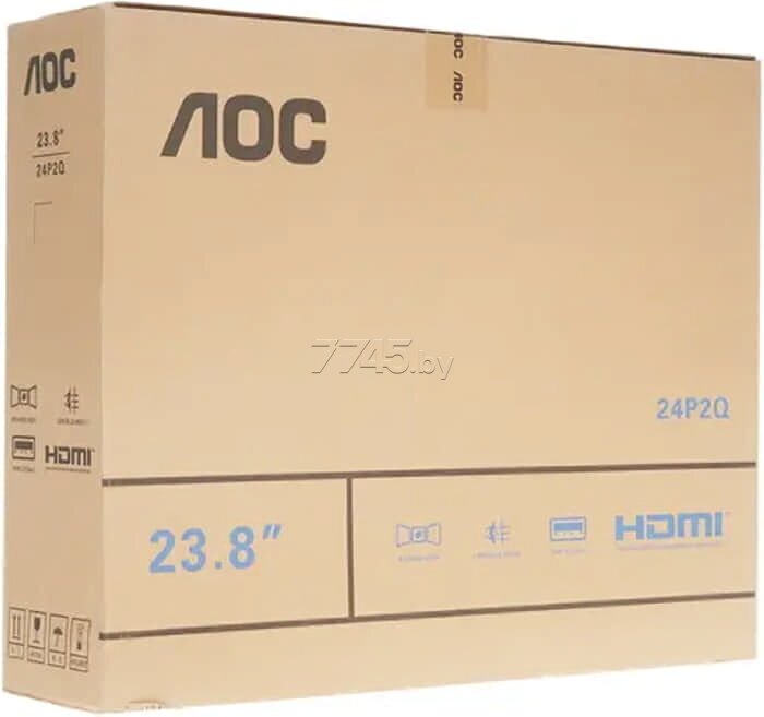 Монитор 23,8" AOC 24P2Q, FHD, IPS, HDMI, DP, VGA, DVI, 4xUSB 3.2, Черный 24P2Q - фото №20