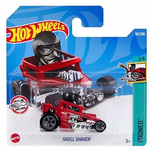 Базовая машинка Hot Wheels SKULL SHAKER, красная, Хот Вилс Mattel арт. 5785/HCX87 базовая машинка hot wheels blade raider фиолетовая хот вилс mattel арт 5785 hcw92