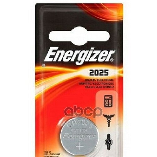 Батарейка Литиевая Energizer Lithium Cr2025 3V E301021602 Energizer арт. E301021602