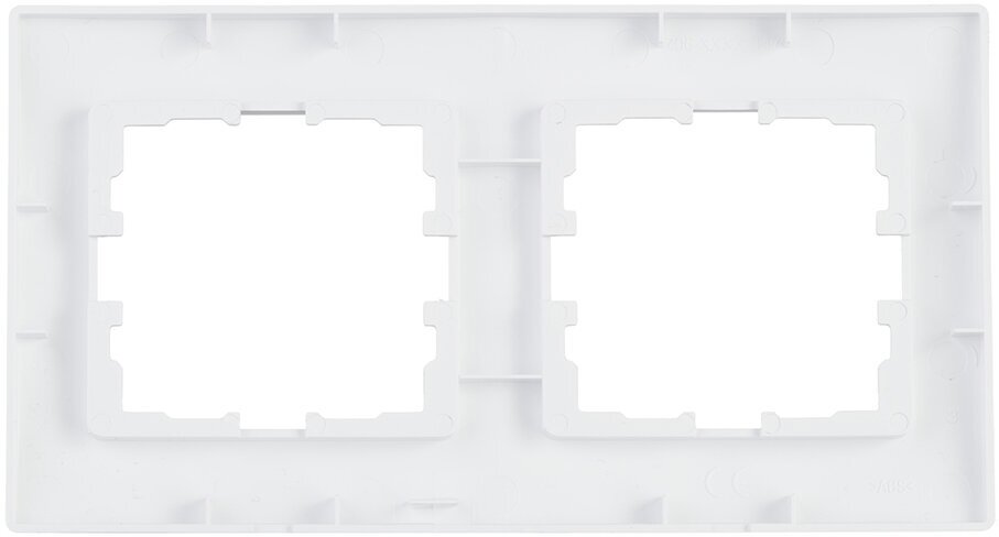 Рамка Lezard KARINA 707-0200-147 двухместная горизонтальная белая - фотография № 3