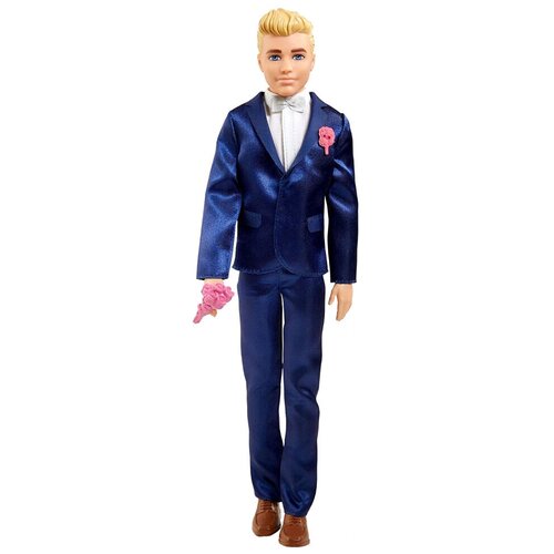 Кукла Barbie Кен Жених в свадебном костюме GTF36 синий/белый фолиянц карина жених для барби