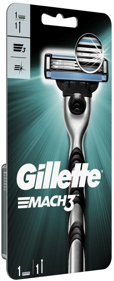 Многоразовый бритвенный станок Gillette Mach3 , 1 кассета