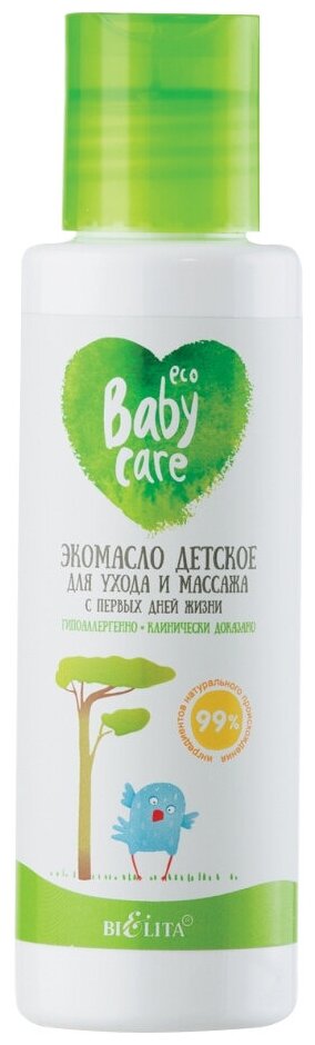 Bielita ЭКОМАСЛО eco Baby care детское для ухода и массажа с первых дней жизни, 105 мл