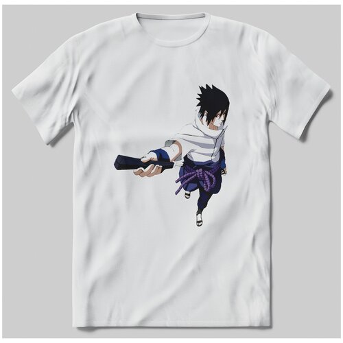 фото Футболка с принтом саске катана brut-shop