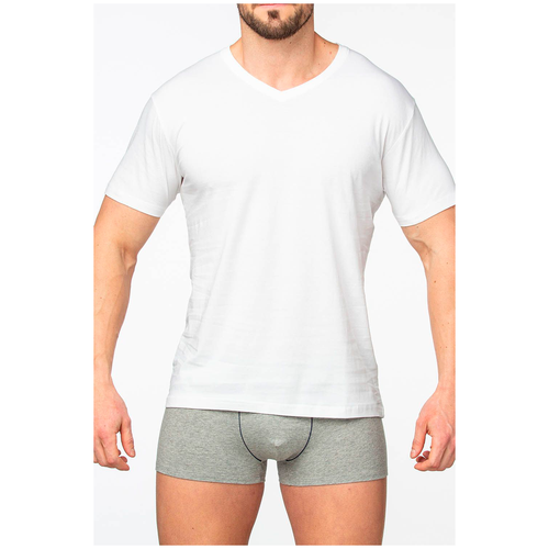 Футболка Sergio Dallini, размер XXL, белый мужская свободная футболка с v образным вырезом и коротким рукавом