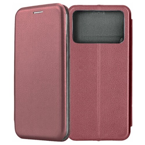 Чехол-книжка Fashion Case для Xiaomi POCO C40 темно-красный чехол книжка fashion case для xiaomi poco m5s темно синий