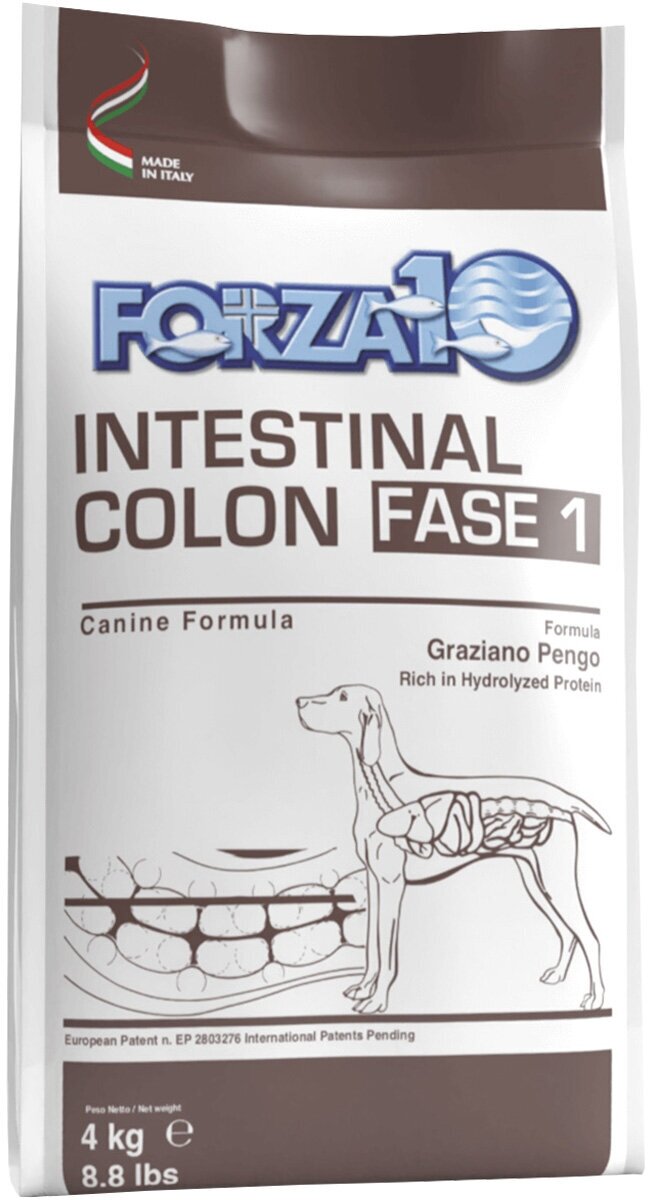 FORZA10 DOG INTESTINAL COLON FASE 1 для взрослых собак всех пород для лечения колитов (4 кг)