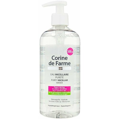 очищающая мицеллярная вода corine de farme purity micellar water Мицеллярная вода Corine de Farme Очищающая 500мл 1шт