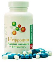 Нефродин Ацетат кальция + Витамин С капс., 110 г, 120 шт., 1 уп.