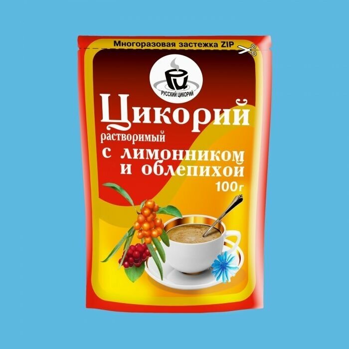 Цикорий русский цикорий с лимонником и облепихой,м/у zip-пакет, 100 г 9000268 - фотография № 2