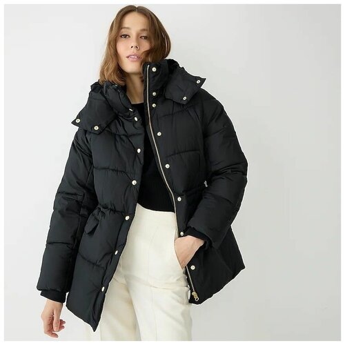 фото  куртка j.crew, демисезон/зима, оверсайз, подкладка, размер m, черный