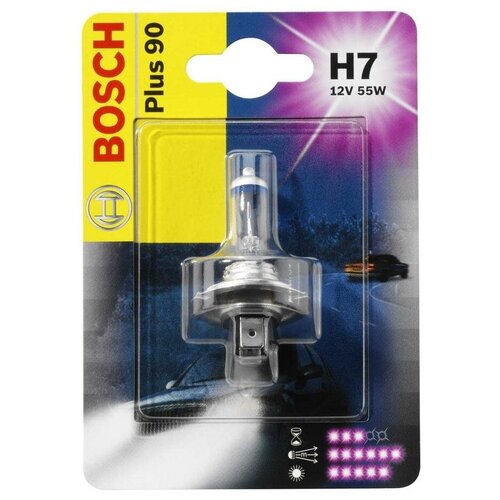 Лампа H7 12v 55w Plus 90 (Блистер) Bosch арт. 1987301078