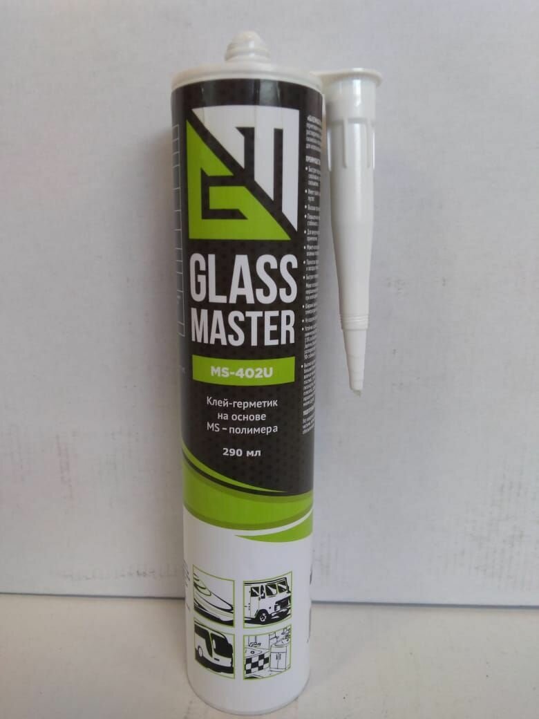 Клей-герметик гибридный Glassmaster MS-402U (на основе МС полимера) белый 290 мл