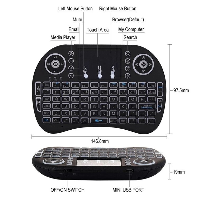 Клавиатура GoldMaster Rii mini i8