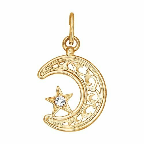 фото Подвеска из золота с фианитом яхонт ювелирный арт. 4609