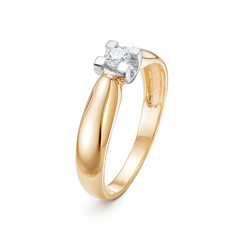 Кольцо Яхонт, золото, 585 проба, бриллиант, размер 16.5, бесцветный кольцо яхонт золото 585 проба бриллиант размер 18 бесцветный