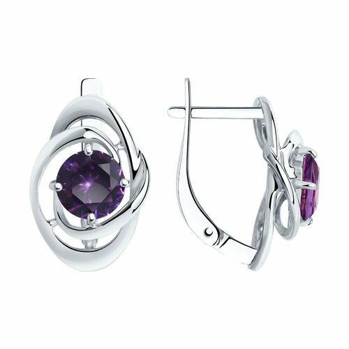 Серьги Яхонт 2701798, серебро, 925 проба, ситалл