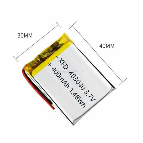 Аккумулятор Li-Pol 403040 ( батарея ) 4*30*40мм 2pin 3.7V/400mAh