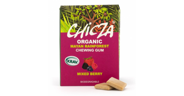Жевательная резинка CHICZA ORGANIC Органическая биоразлагаемая со вкусом лесных ягод, Мексика 10шт Х 30г