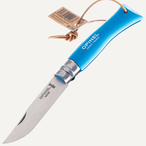 Opinel Нож складной Opinel Trekking №7 VRI INOX 8см голубой Граб / нерж. сталь нож складной opinel tradition trekking 07 зелeный