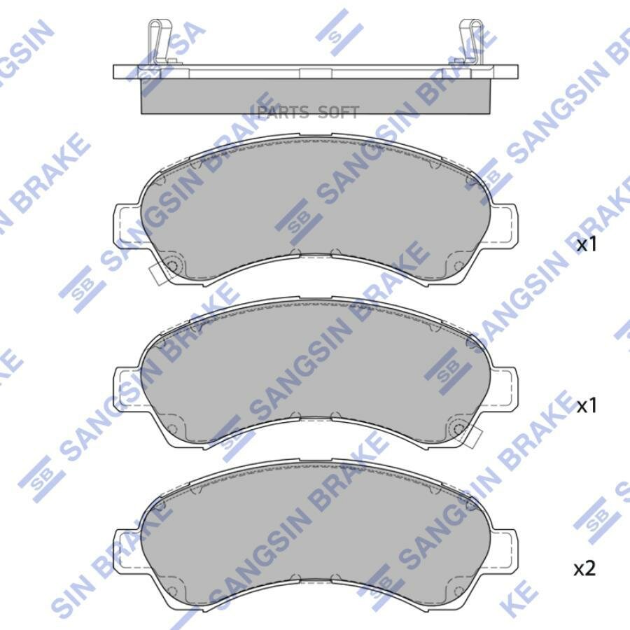 SANGSIN BRAKE SP4424 ! временно недоступен Колодки тормозные MITSUBISHI CANTER задн.