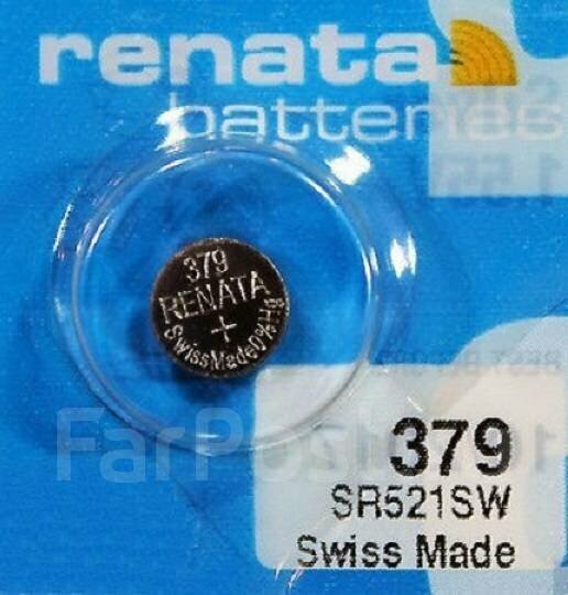 Часовая батарейка Renata 379, упаковка 3 шт.