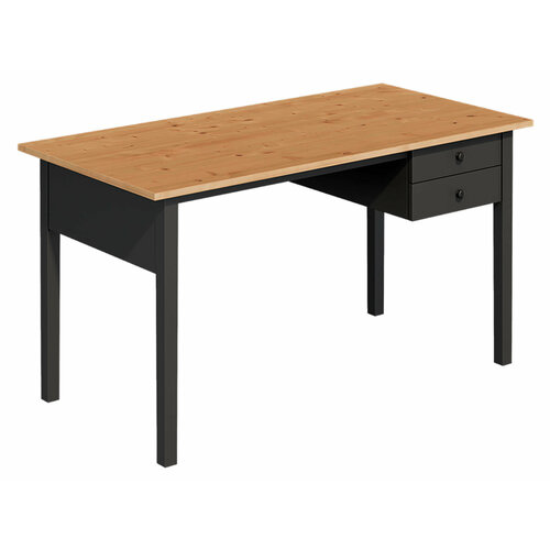 Письменный стол Лузалес вухтым Черный массив сосны Светло-коричневый массив сосны 25290₽