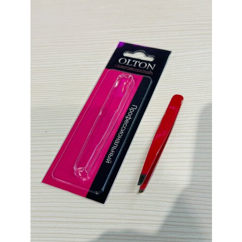 Пинцет для бровей с ручной заточкой Olton Professional