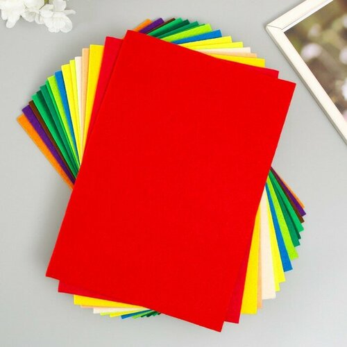 Набор мягкого фетра Астра 16 шт ассорти 3 мм 400 гр 20х30 см 1018₽