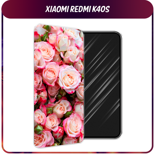 Силиконовый чехол на Xiaomi Poco F4/Redmi K40S / Сяоми Редми K40S Много роз силиконовый чехол на xiaomi poco f4 redmi k40s сяоми редми k40s не сдох и ладно прозрачный