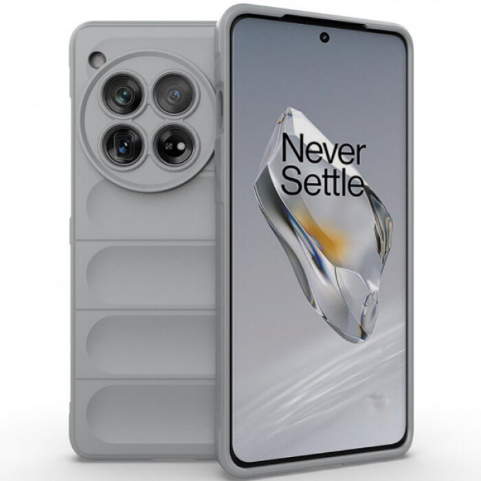 Flex Silicone Противоударный чехол для OnePlus 12 с защитой камеры и микрофиброй