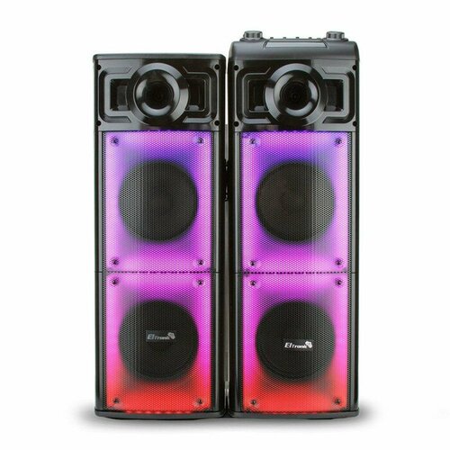 ELTRONIC Портативная караоке система ELTRONIC CRAZY BOX (30-24), 160 Вт, AUX, USB, BT, подсветка, черная