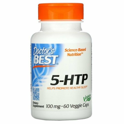 Doctor's Best, 5-HTP, гидротриптофан, натуральный антидепрессант 100 мг, 60 капсул
