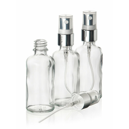 Дорожный флакон , 3 шт., 50 мл, бесцветный