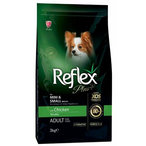 Reflex Сухой корм для собак мелких пород Plus Mini Small Breed Adult Dog Food Chicken, с курицей, 3 кг