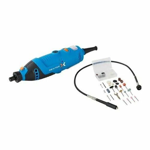 Гравер сетевой Dexter 5 150MD25 150 Вт гибкий вал и набор насадок 62 шт 7264₽