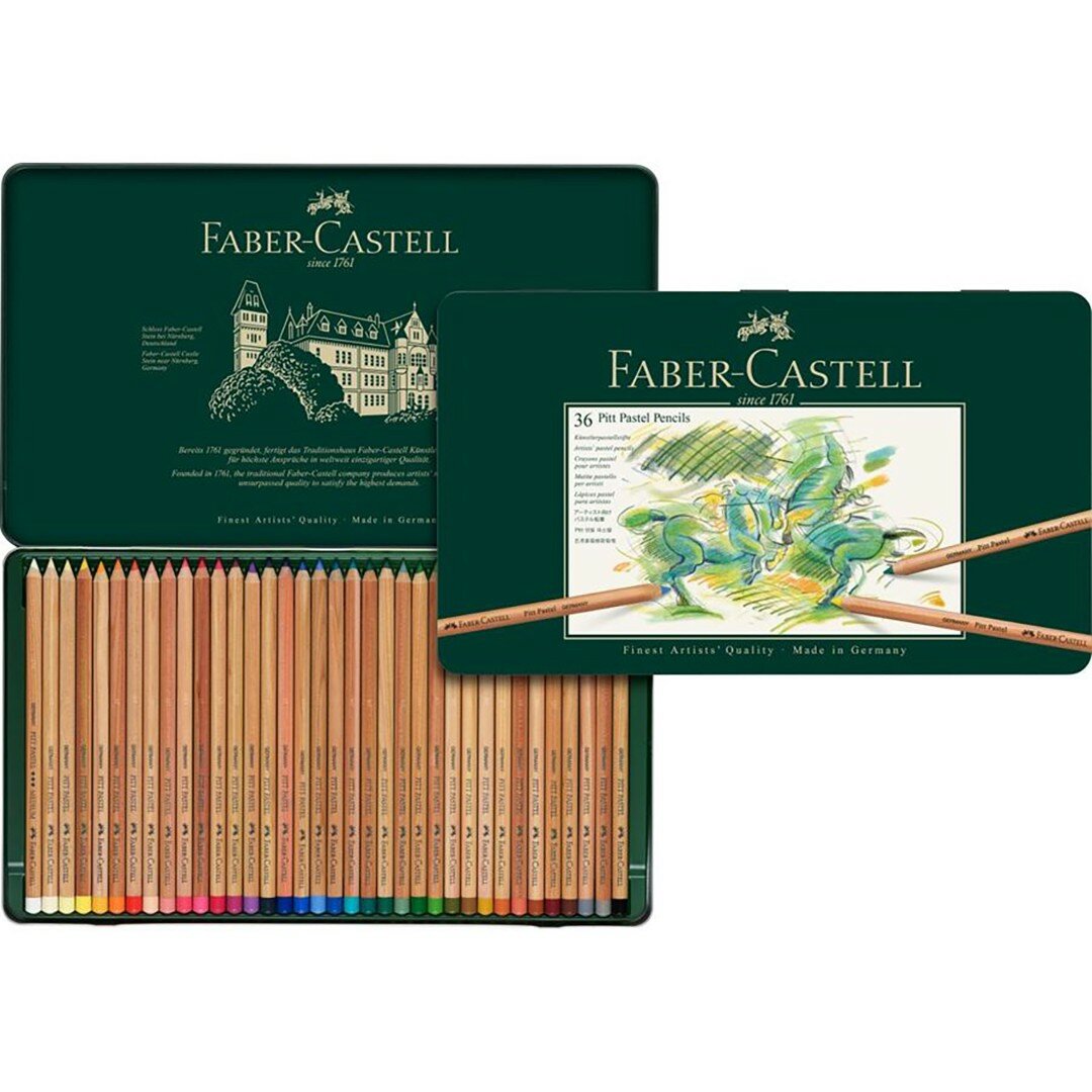 Карандаши пастельные Faber-Castell PITT набор цветов в металлической коробке 36 шт. - фото №19