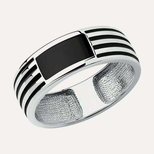 Изображение товара Кольцо, серебро, 925 проба, родирование, эмаль