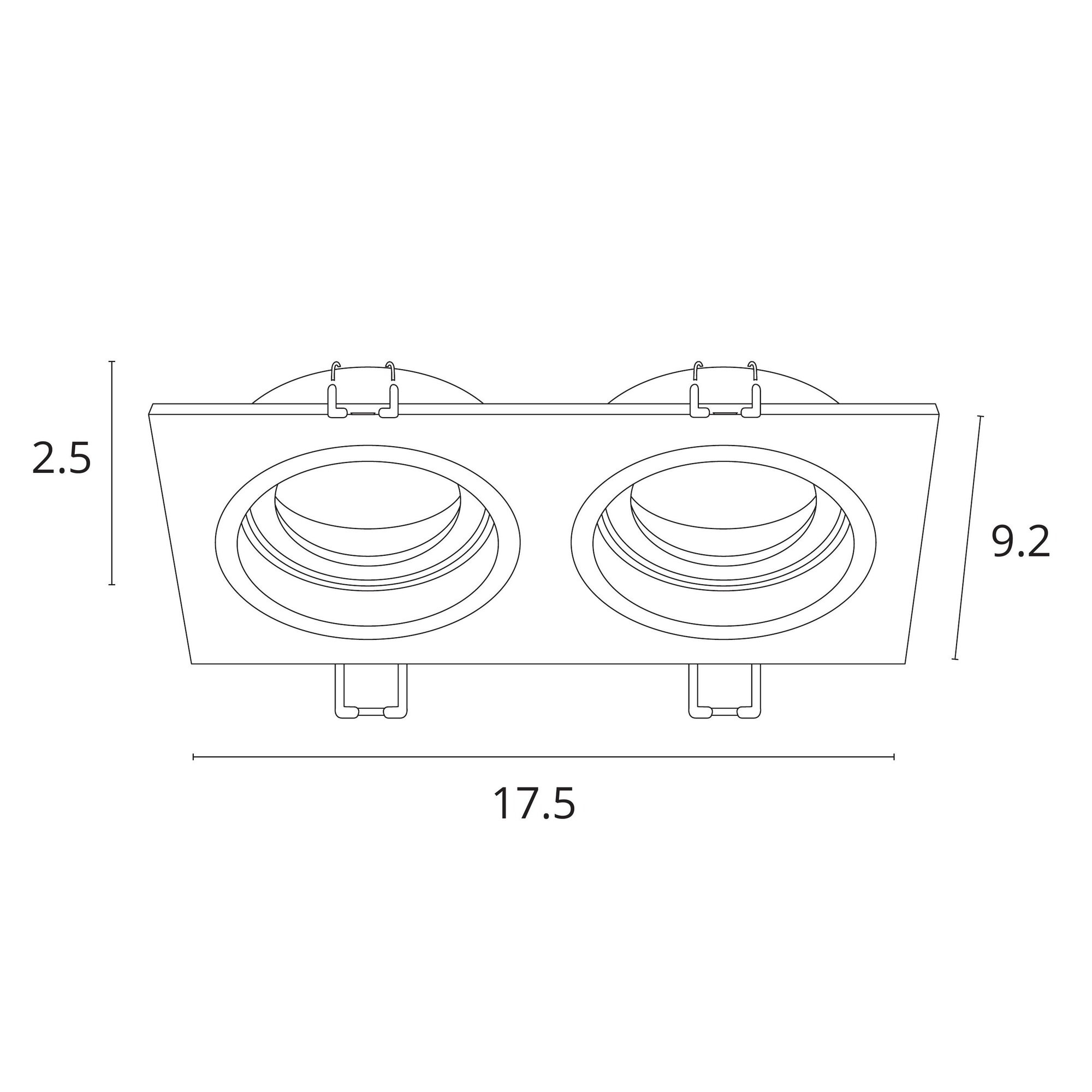 Точечный встраиваемый светильник Arte Lamp TARF A2178PL-2BK / GU10 / 35Вт / IP20 / чёрный