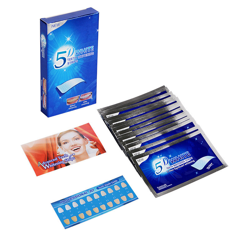 Полоски Отбеливающие Для Зубов Отбеливающие полоски для зубов 5D WHITE Gel в упаковке 7 пар