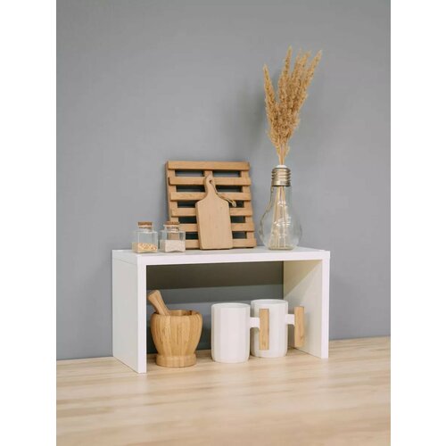 Полка настольная для кухни, для ванной деревянная