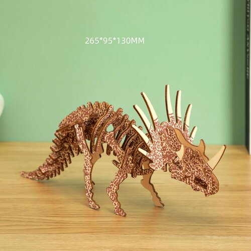 Конструктор деревянный - Динозавр Трицератопс - модель A158 Бренд DLED 514₽