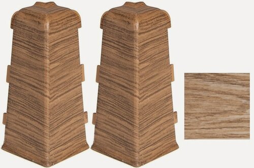 Изображение товара Угол для плинтуса Arbiton Indo, наружный, цвет 11 Дуб Скальный, 2шт.